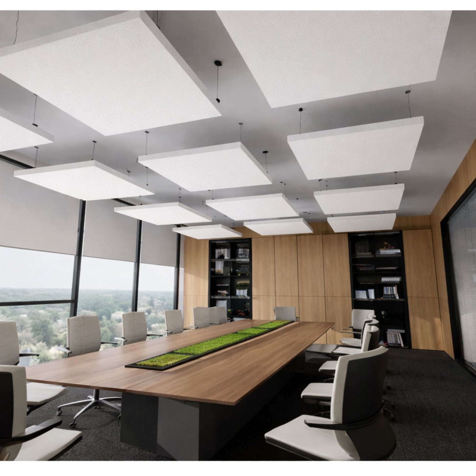 Polyester Fibre Acoustic Ceiling Baffle Square 60cm