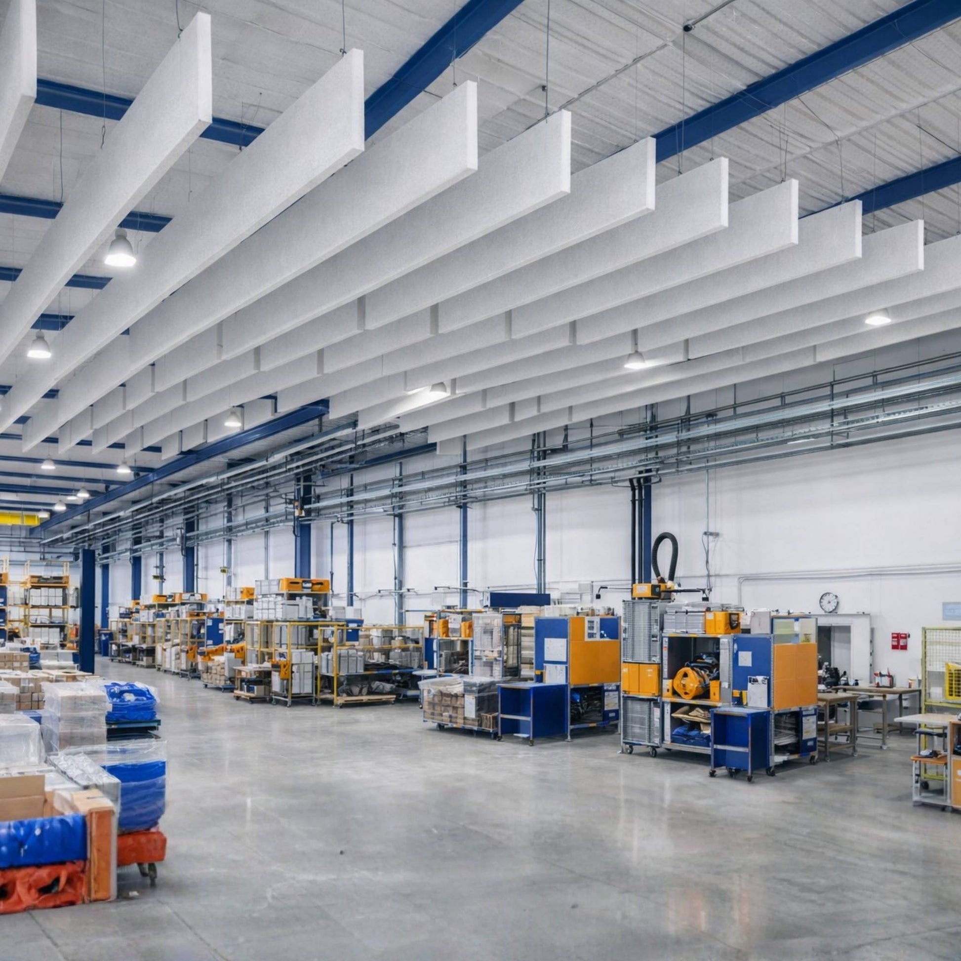 Linear Standard Acoustic Ceiling Baffles 120x30x0,9cm set of 8