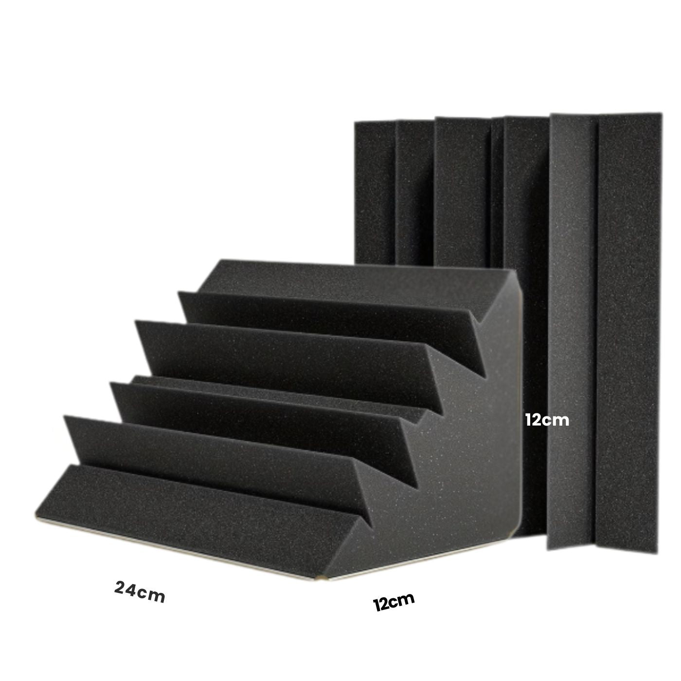 Echo-Less Foam Bass Traps 12x12x24cm 2 Pack