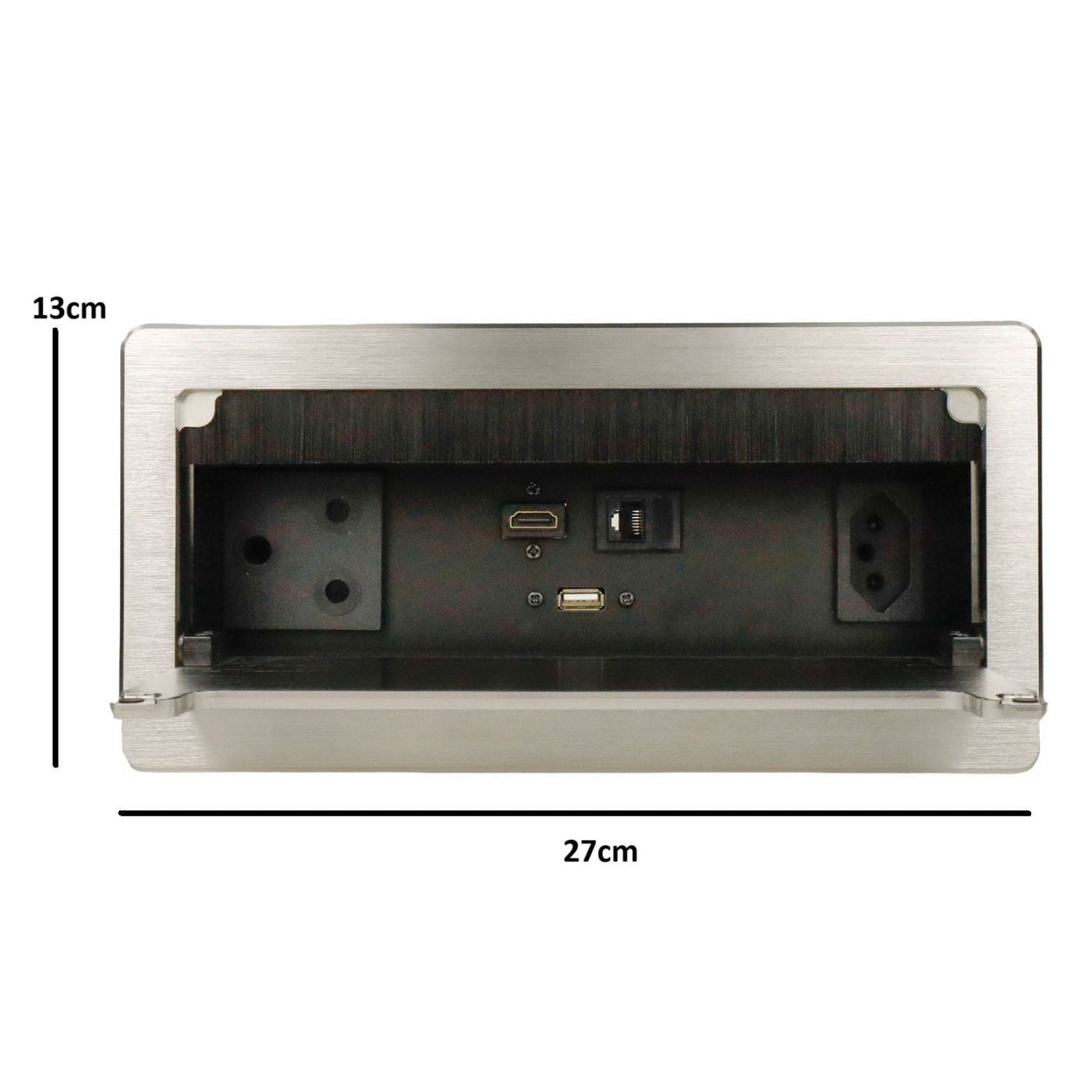 Echo-Less Desktop Power & AV Pop-Up Socket Silver