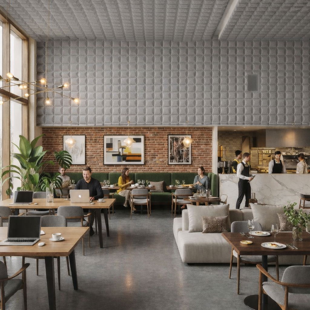 Echo-Less Acoustic Foam Panel Mushroom Profile -12 Pack Grey