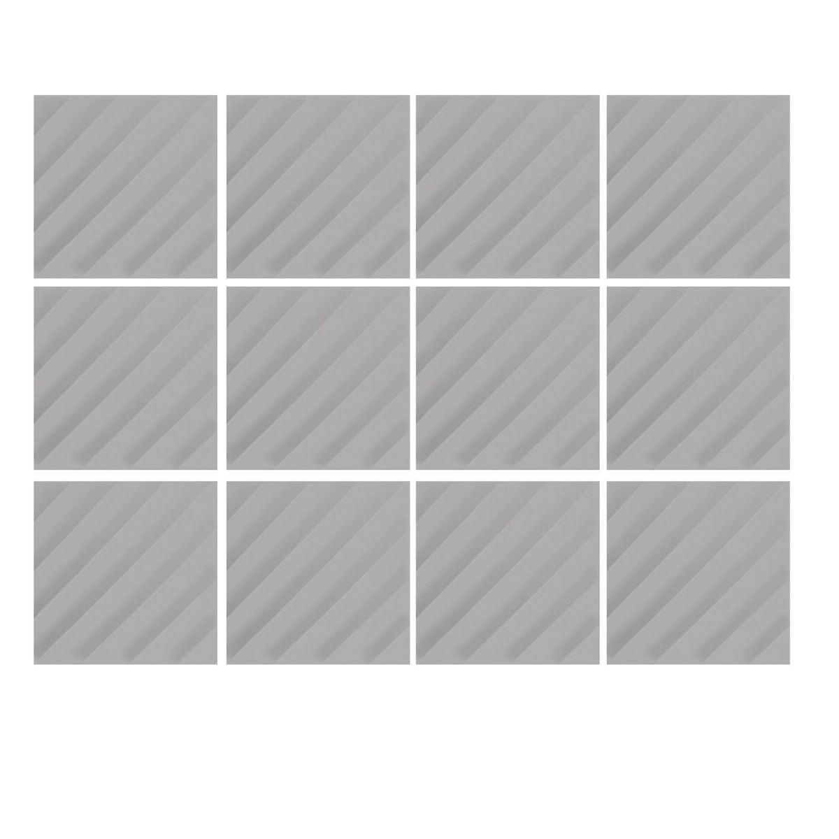 Echo-Less Diagonal Acoustic Foam Panels Grey - 12 pack