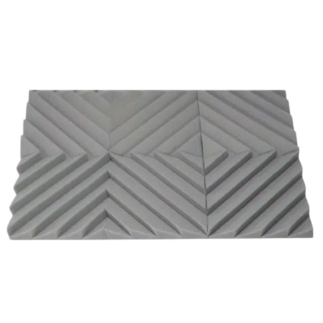 Echo-Less Diagonal Acoustic Foam Panels Grey 6 Pack 30x30cm 5cm – Echo ...