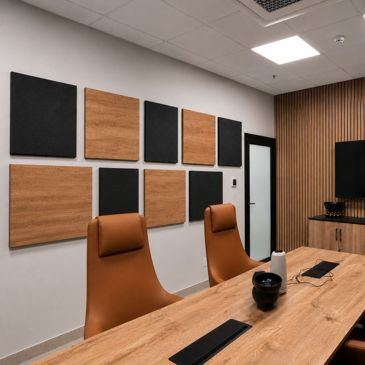 Echo-Less Fibre Wool Acoustic Panel  1200x600x30mm Black