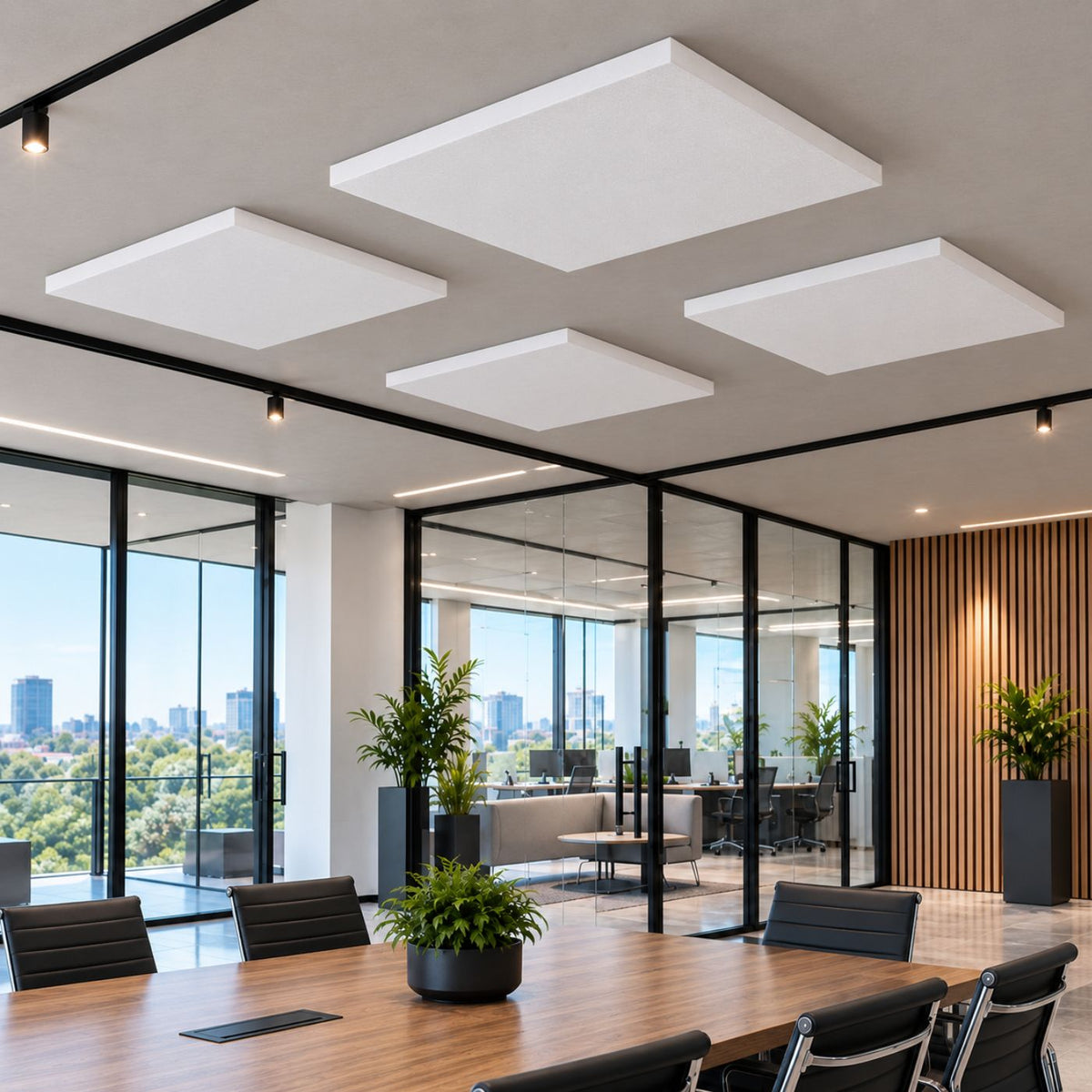 White Fibre Wool acoustic panel