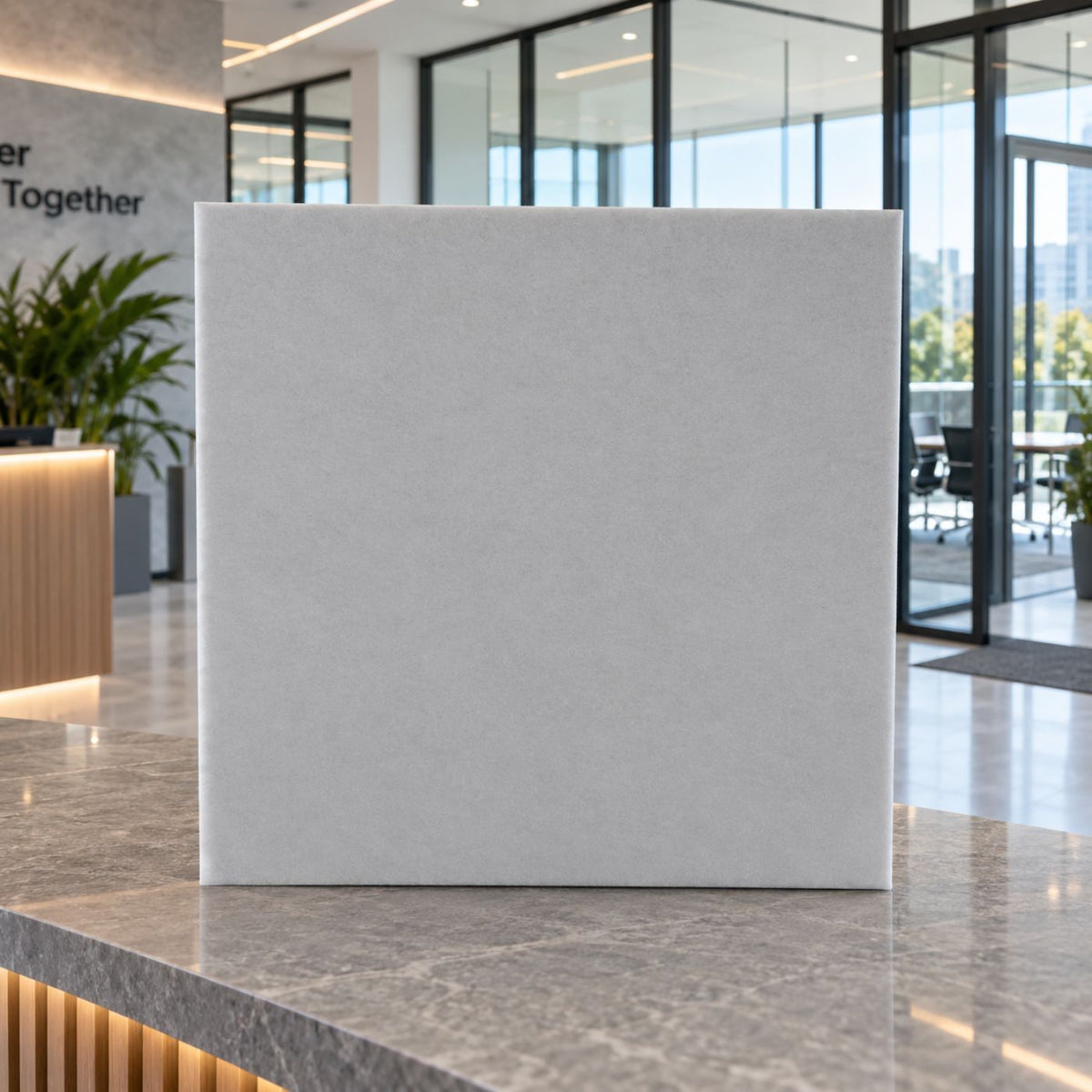 White Fibre Wool acoustic panel