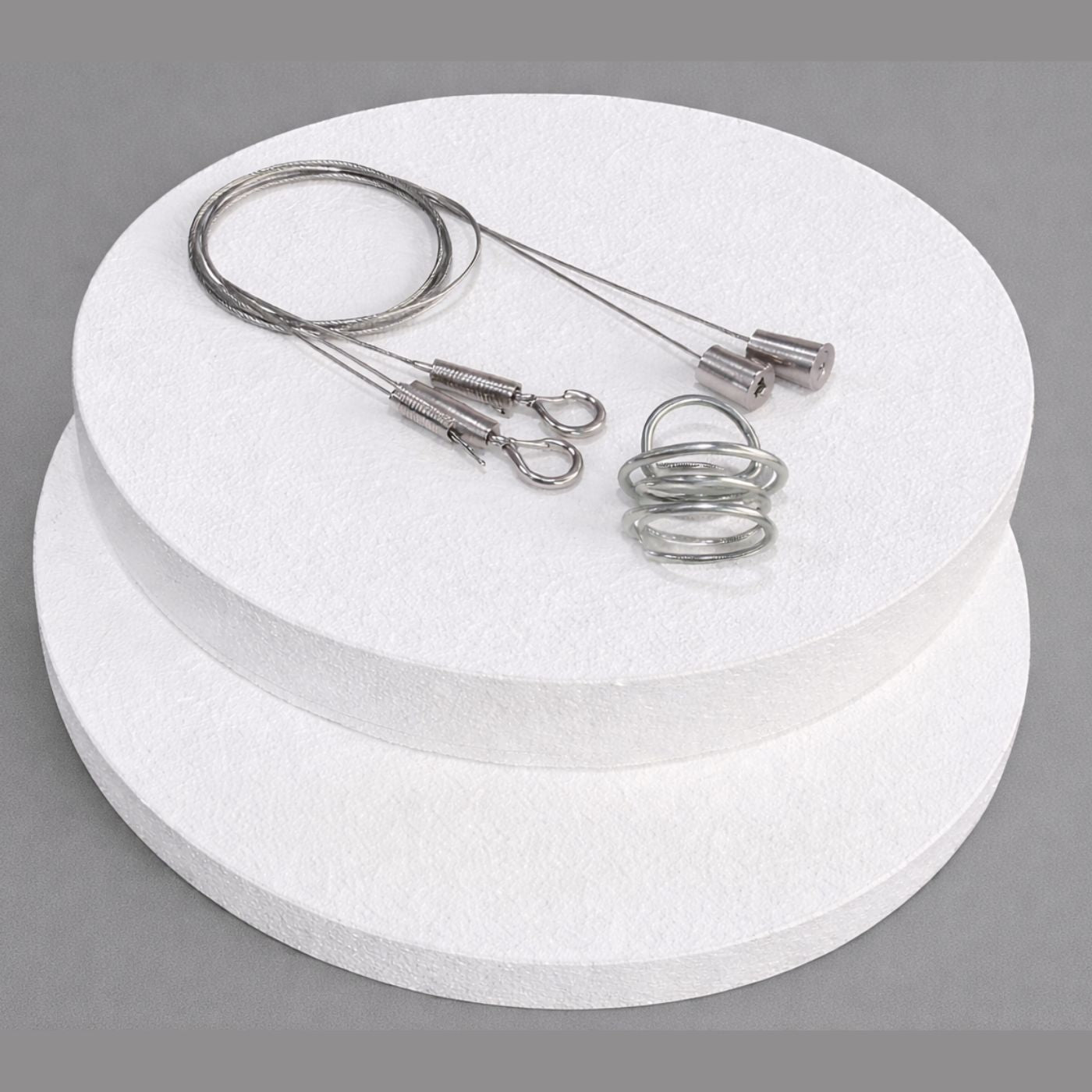 Echo-Less Glass Fibre Acoustic Ceiling Baffle White Circular 60cm Single Baffle