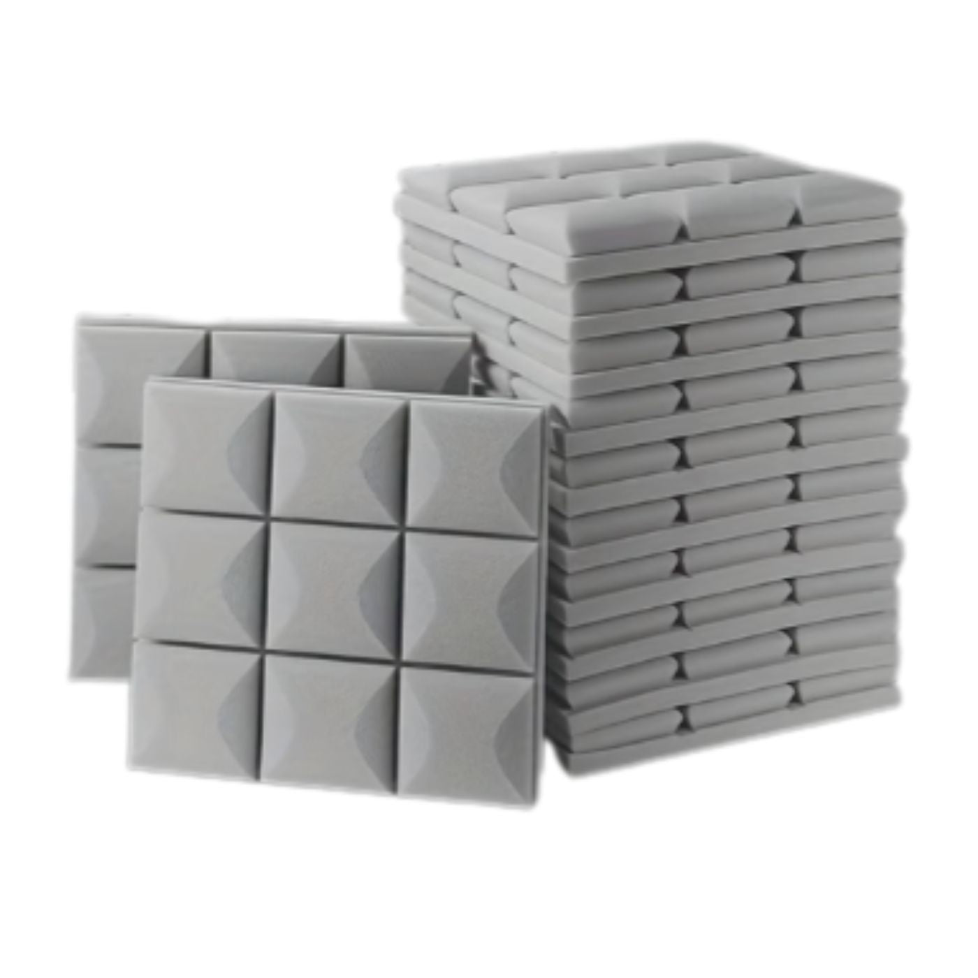 Mushroom Profile Acoustic Foam Panels – 12 Pack Grey - Echo-Less – Echo ...