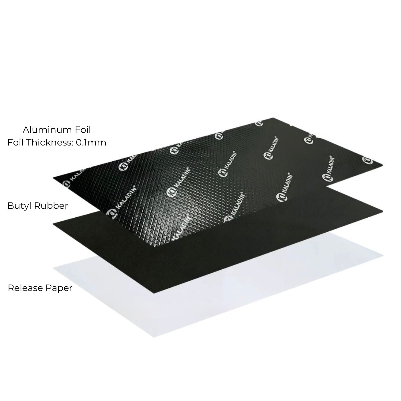 Kaladin C1 Sound Reduction & Vibration Damping Mat Silver 460x820mm 2mm Thick