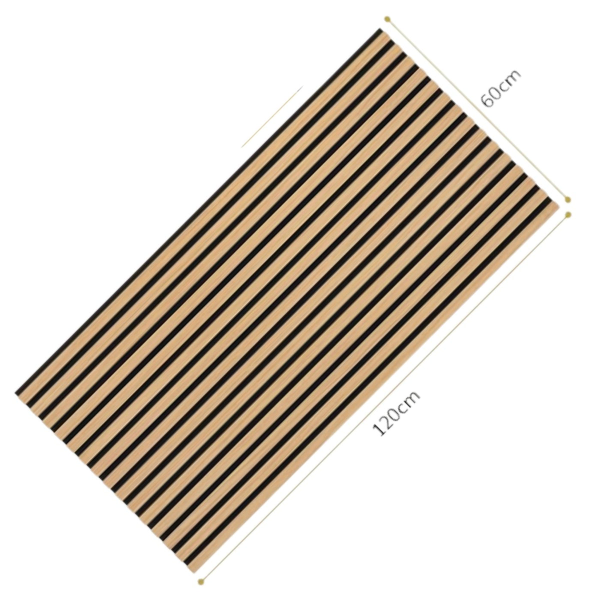 Echo-Less Polyester Fibre Wood Veneer Slat Acoustic Panels 1200x600x18mm
