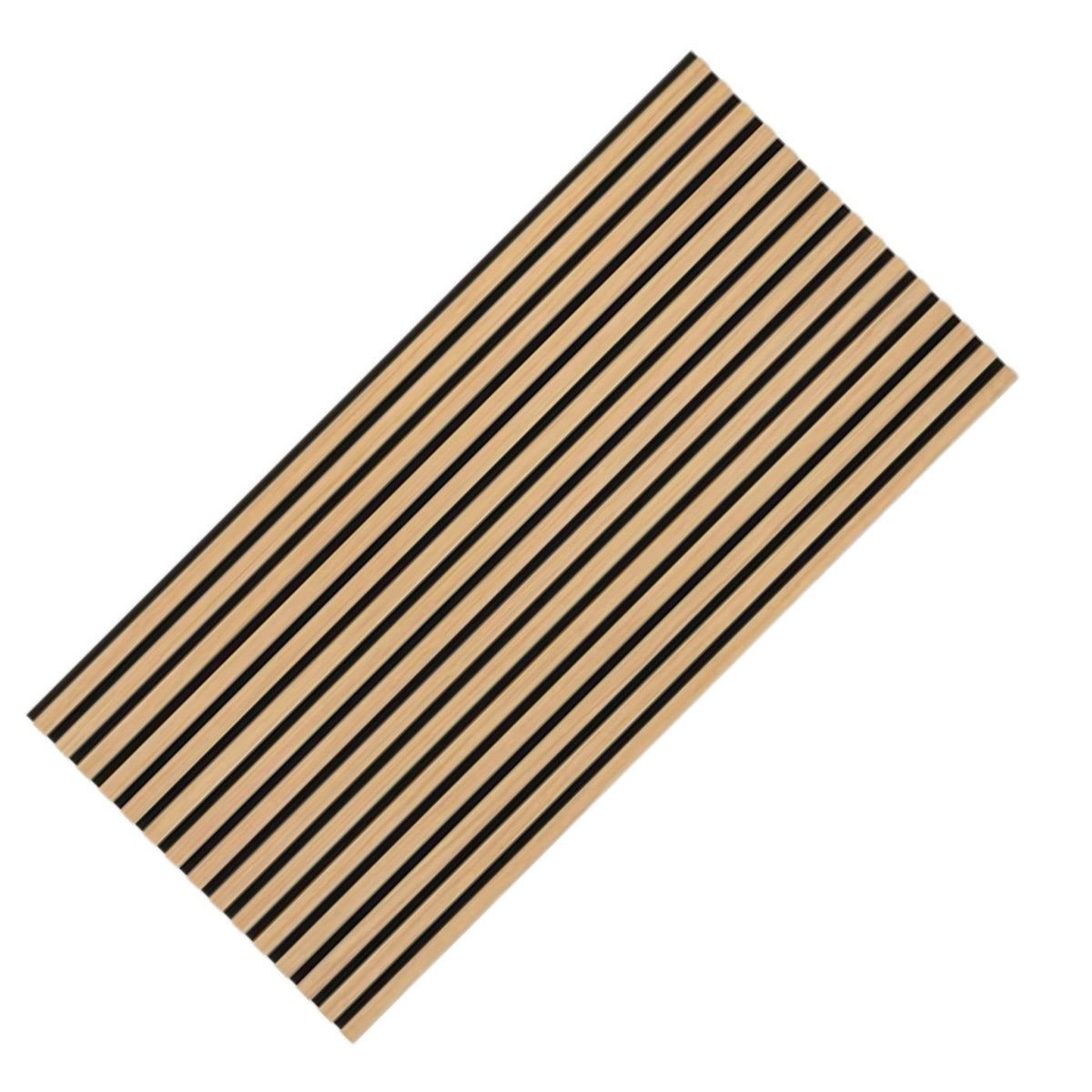 Echo-Less Polyester Fibre Wood Veneer Slat Acoustic Panels 1200x600x18mm