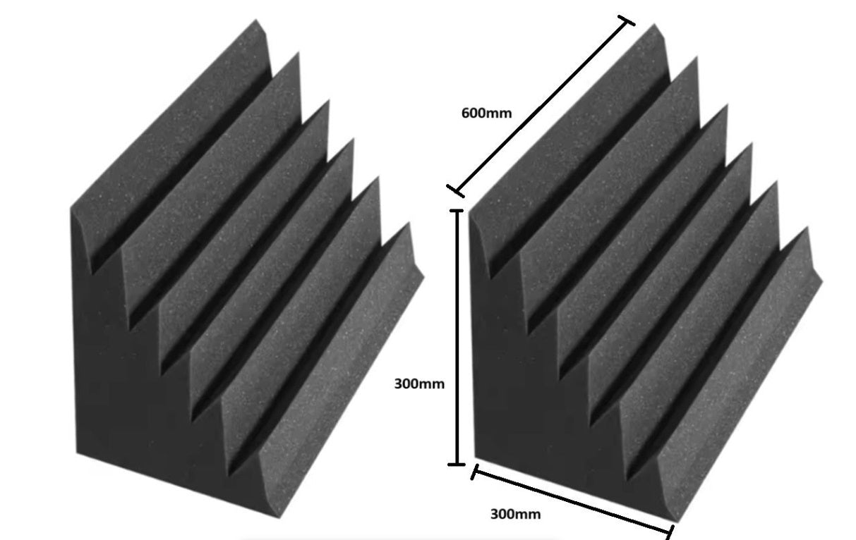 Echo-Less Big Boy Bass Traps Black 300x300x600mm 2 Pack