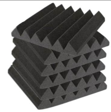 Echo-Less Self-Adhesive Acoustic Foam Wedge Panels 5cm - 6 pack