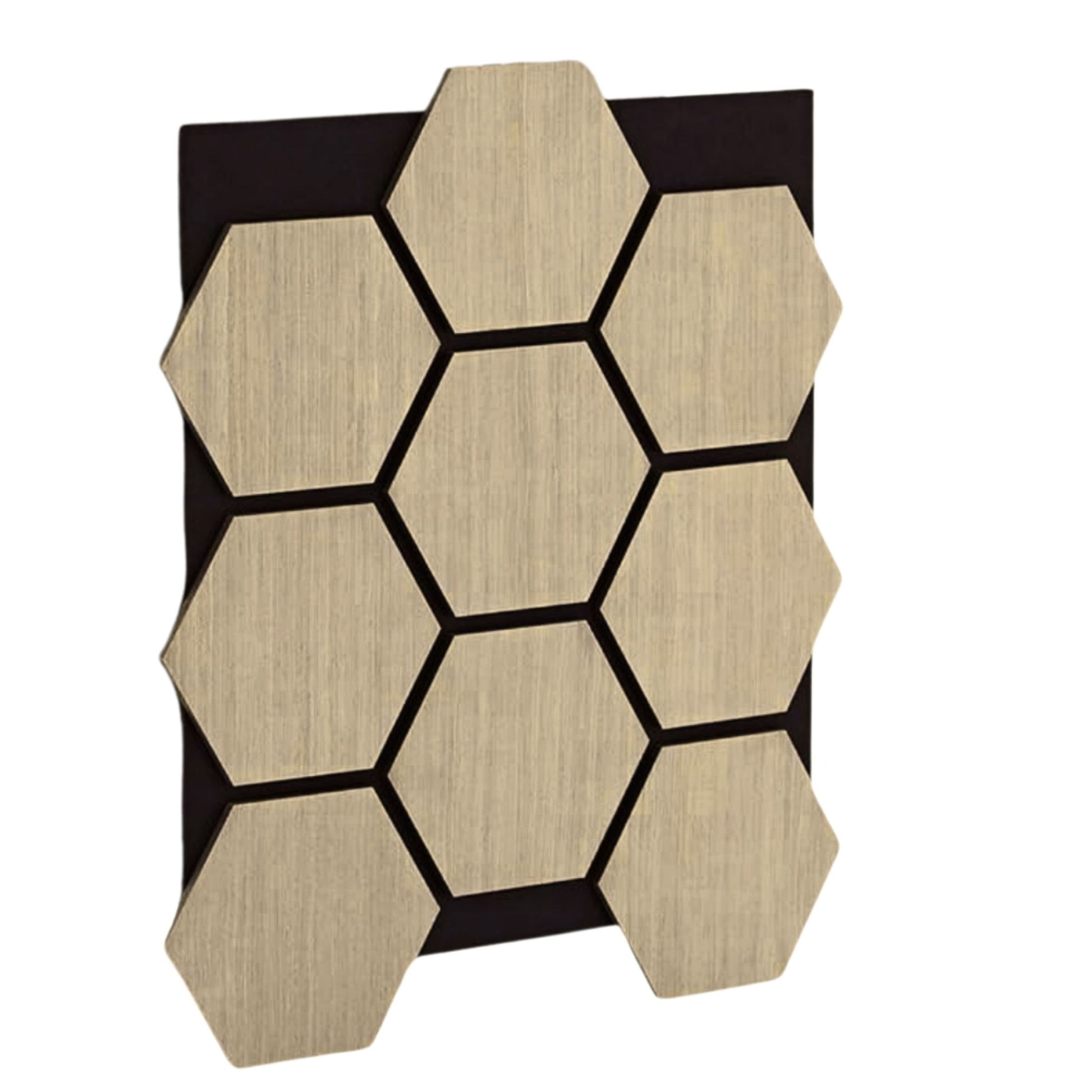 Echo-Less Wood Hexagonal Acoustic Panel Walnut 80x65.6cm 23mm Single Panel