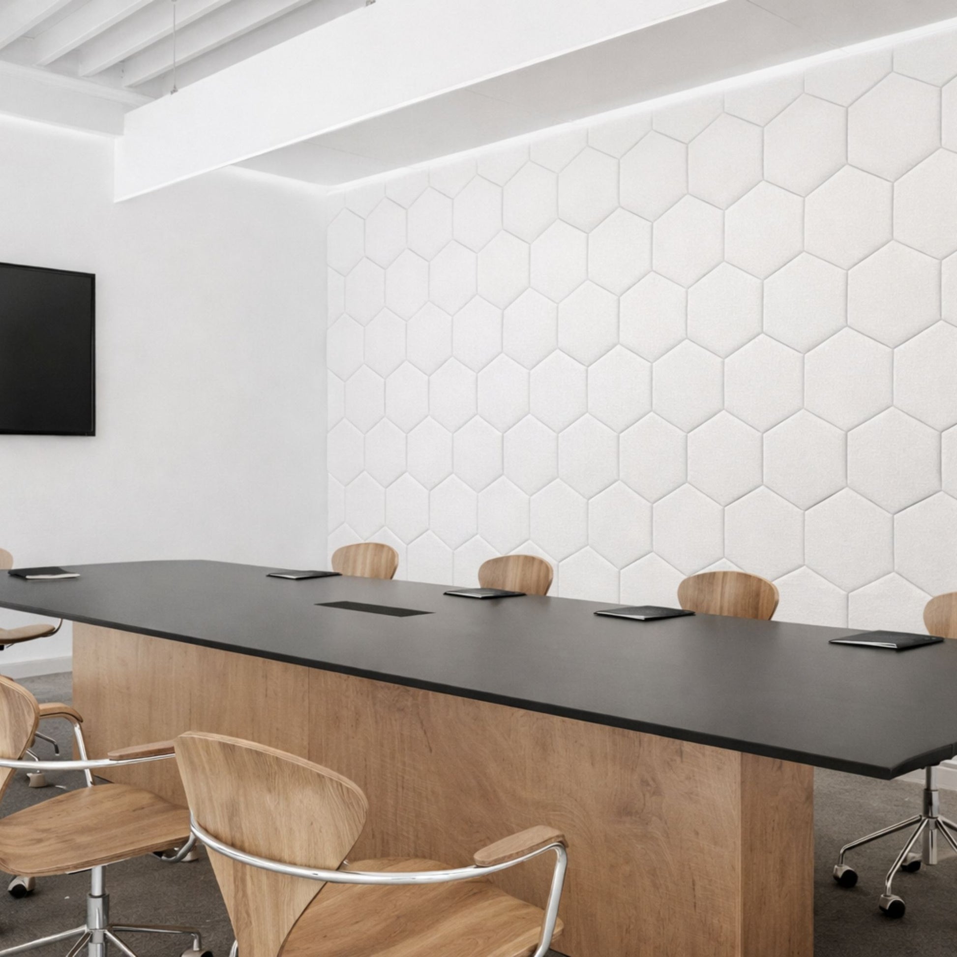 516 White Hexagon Acoustic Panels