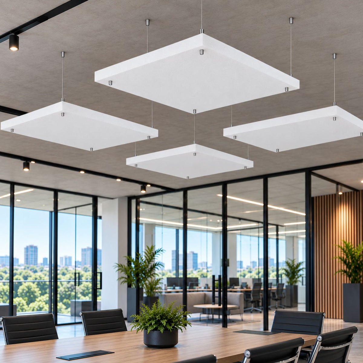 White Fibre Wool acoustic panel